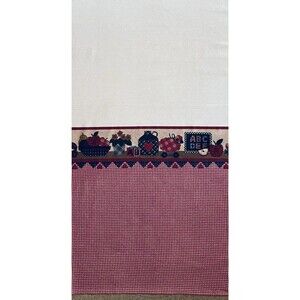 Cottagecore Primitive Farmhouse Teddy Bear Duck Heavy Cotton Border Print BTY